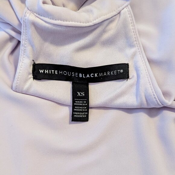 White House Black NWOT Market Keyhole Halter Top Blouse Size XS Light Lavender - Picture 4 of 5